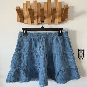 Aerie Blue Flowy Skirt